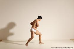 Underwear Martial art Man Asian Moving poses Average Short Black Dynamic poses Academic